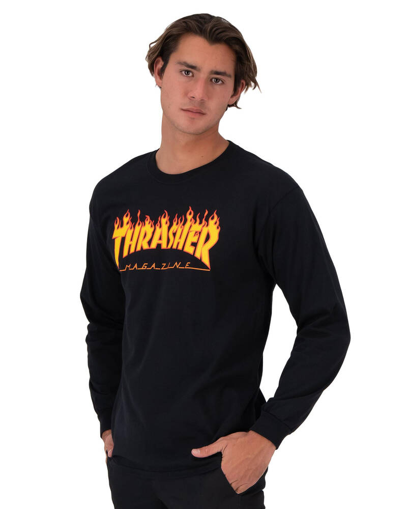 Thrasher Thrasher Flame Long Sleeve T-Shirt for Mens