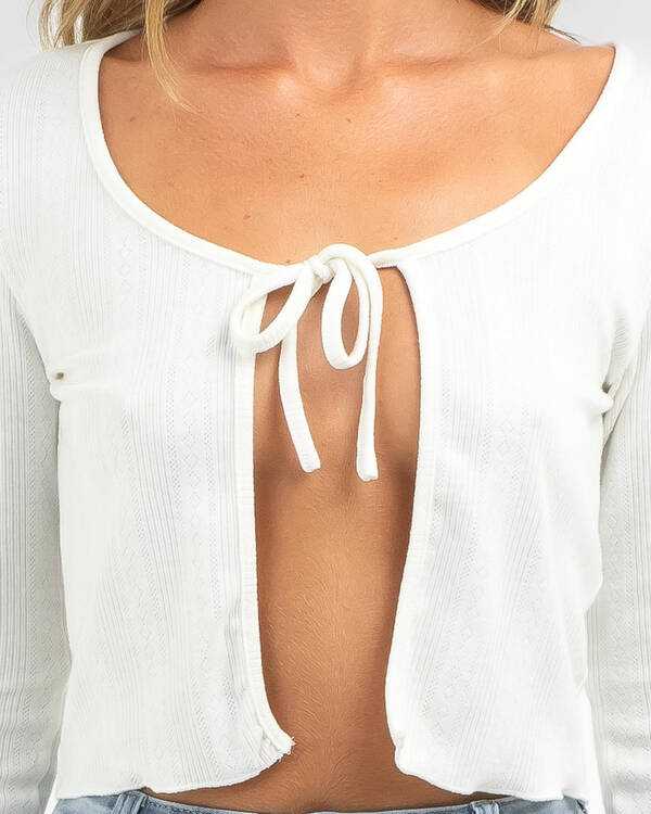 Mooloola Maddie Tie Up Long Sleeve Top for Womens