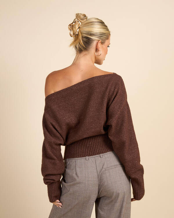 Ava And Ever Anni Off Shoulder Knit Jumper for Womens