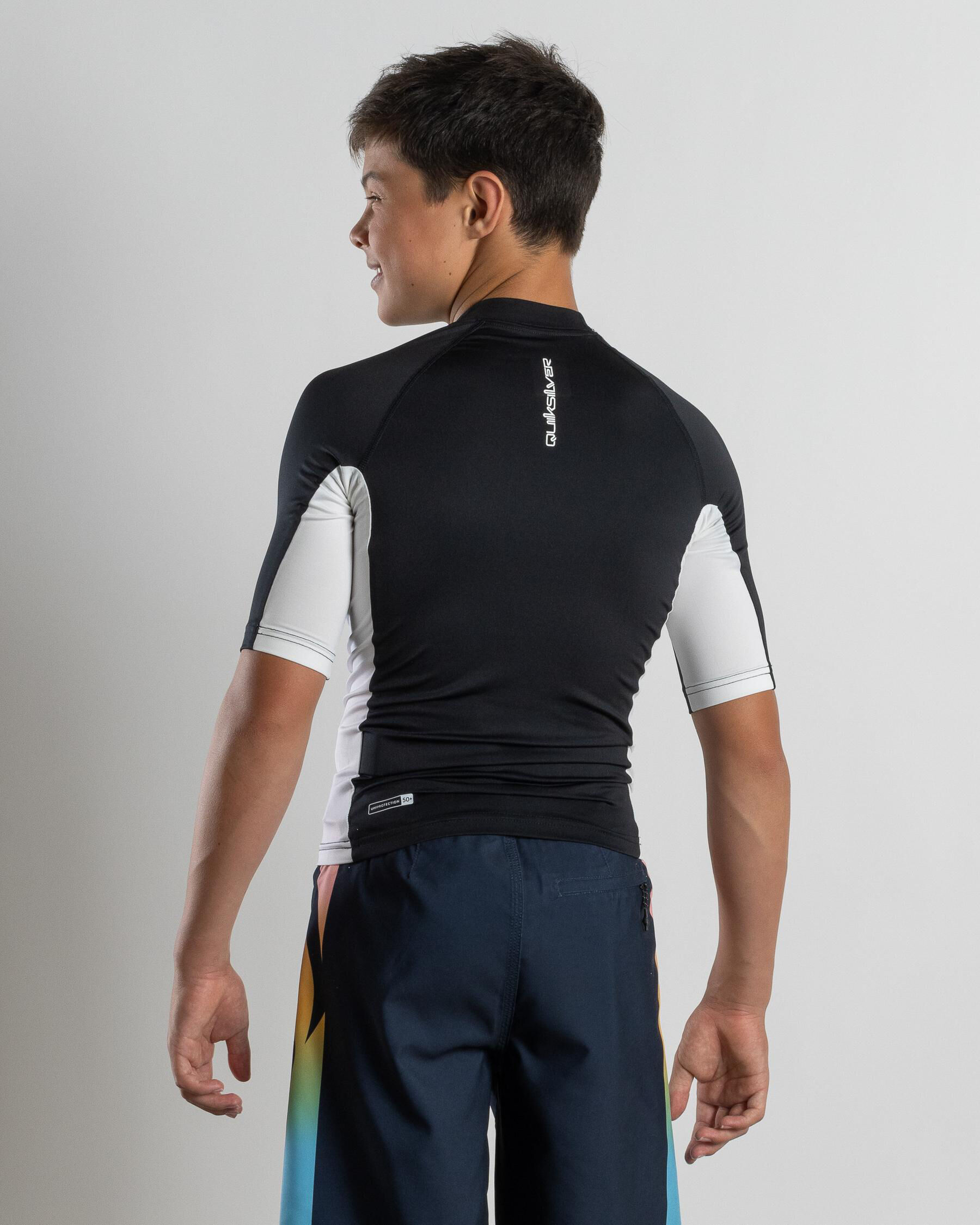 Kinder Badeanzug 2-teilig Mit UV-Schutz – Shark Design, UPF 50, Rash Vest & Schwimm-Shorts Für Jungen