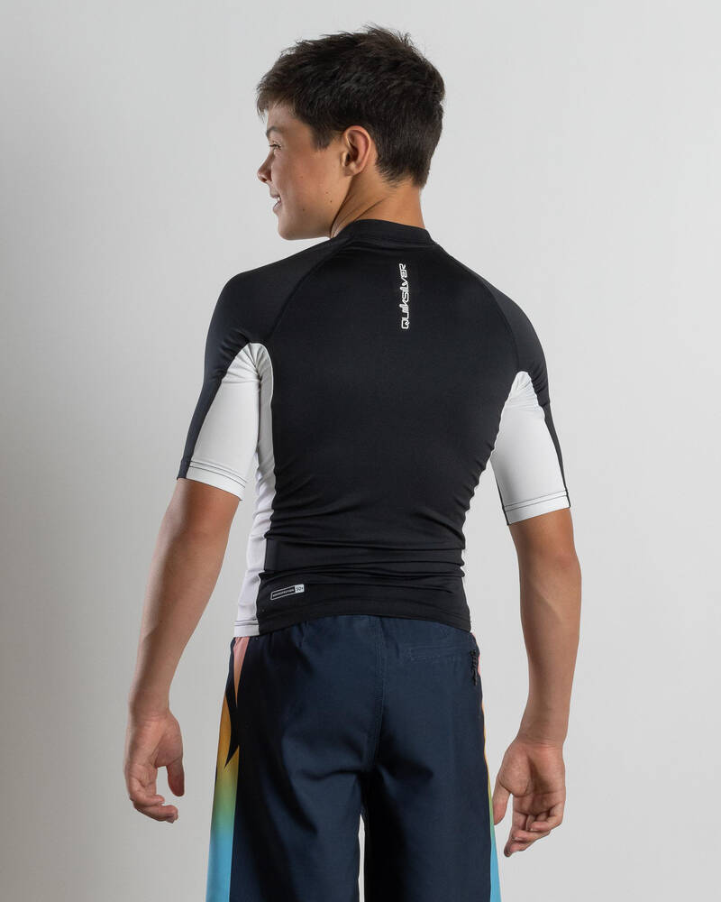 Quiksilver Boys' Everyday UPF50 Comp Short Sleeve Rash Vest for Mens