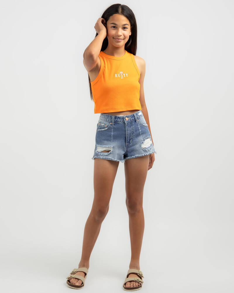 Rusty Girls' Sunrise Racer Tank Top for Womens