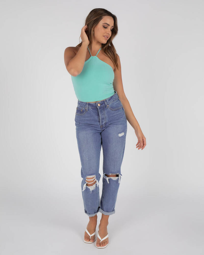 Ava And Ever In The Crowd Halter Top for Womens