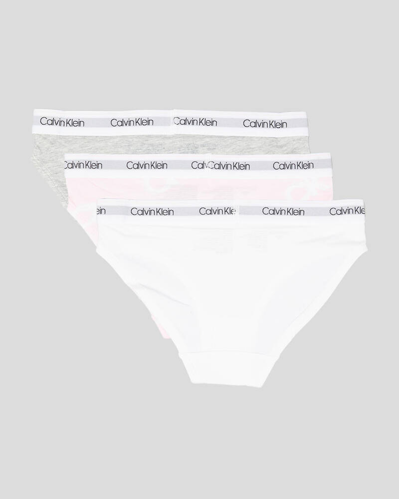 Calvin Klein Girls' Modern Cotton Bikini Brief Pack for Womens