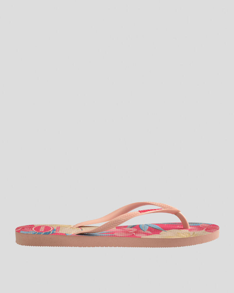Havaianas Slim Floral Thongs for Womens