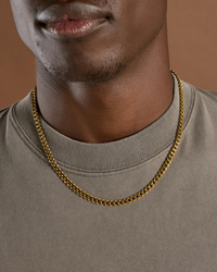 REPUBLIK Small Gold Chain Necklace for Mens image number null