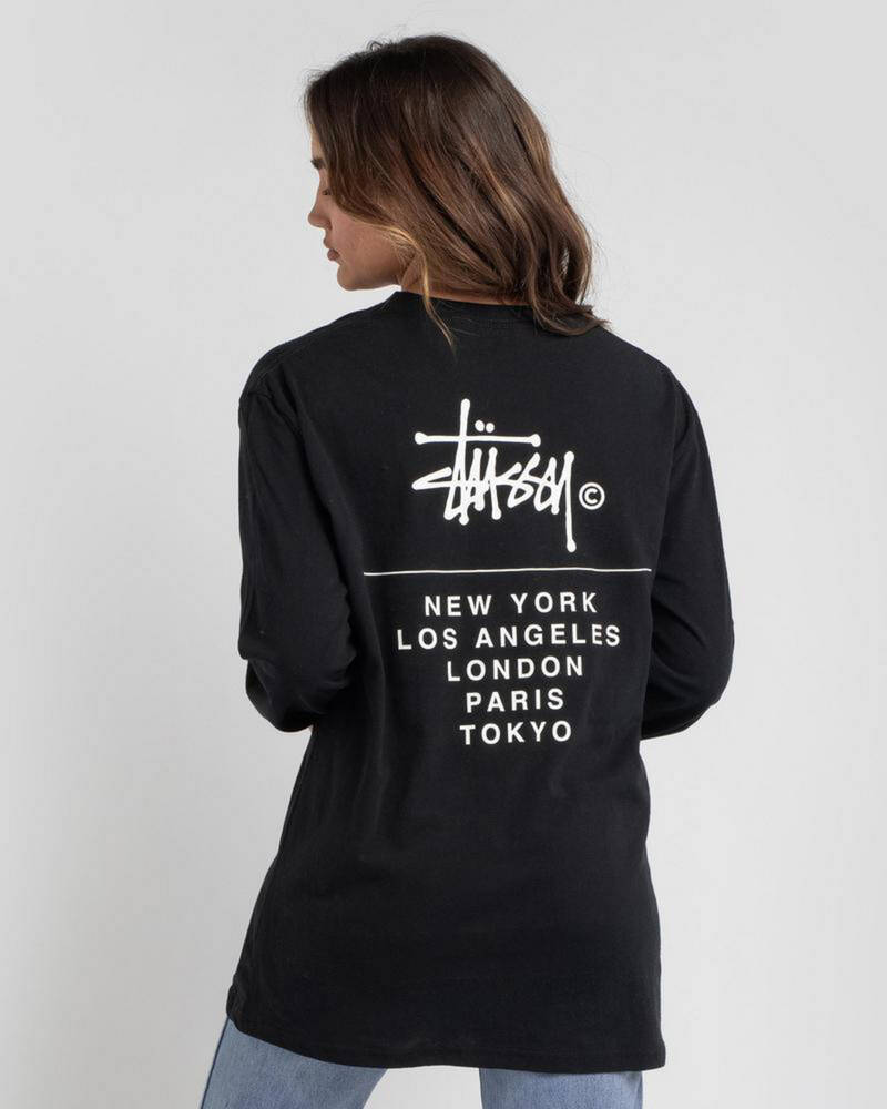 Stussy City Stack Long Sleeve T-Shirt for Womens
