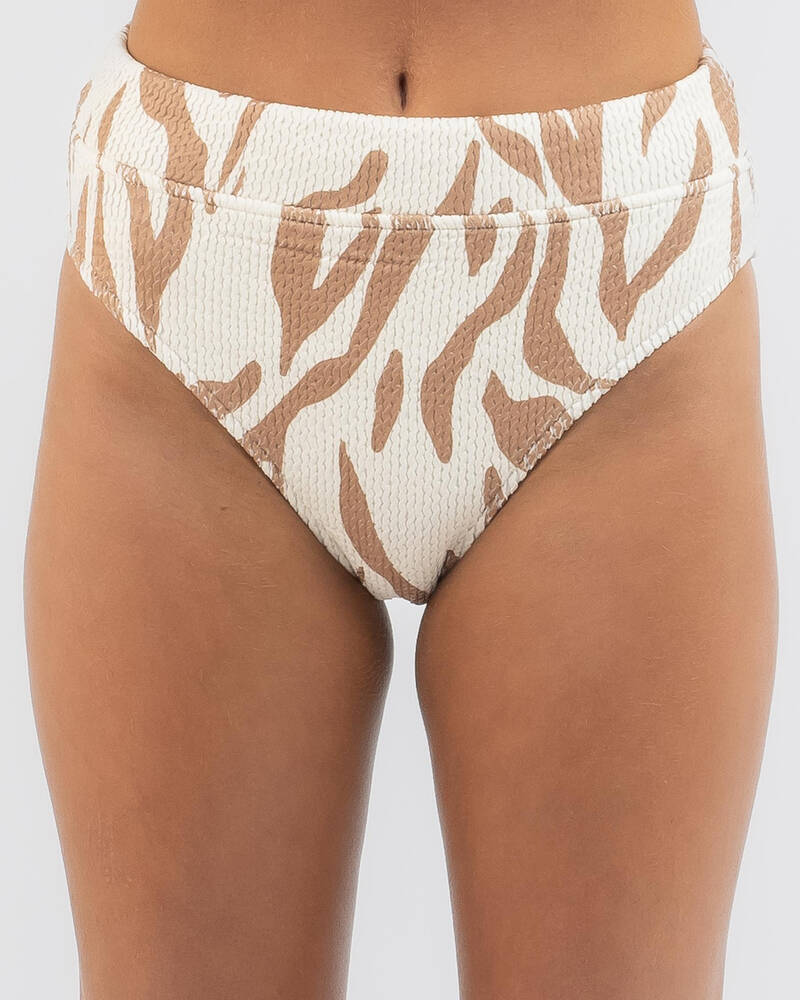 Hurley Zebra High Waisted Bikini Bottom for Womens