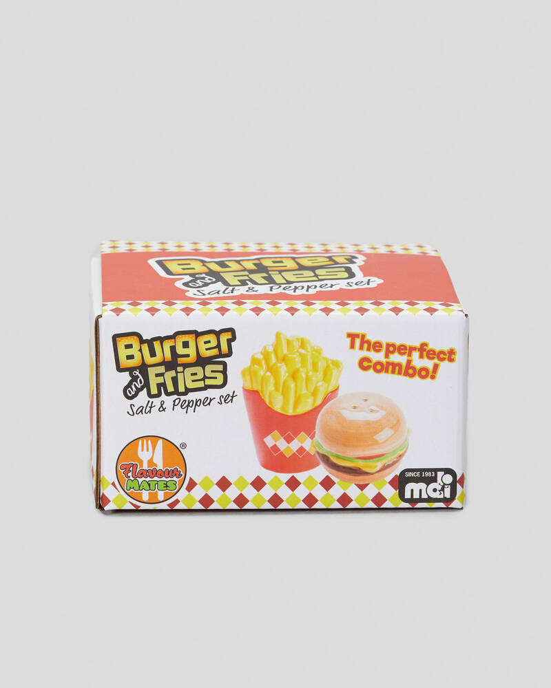 Get It Now Burger & Fries Salt & Pepper Set for Unisex