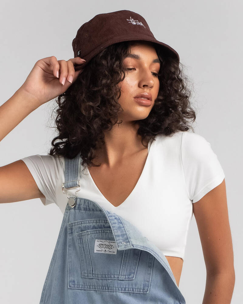 Stussy Graffiti Cord Bucket Hat for Womens
