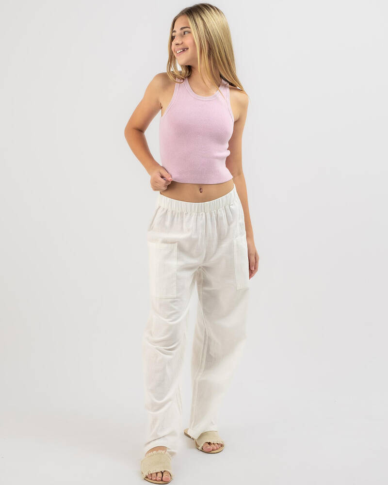 Mooloola Girls' Basic Racer Back Knit Top for Womens