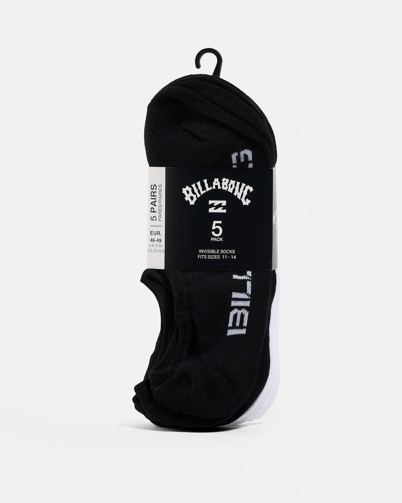 Billabong Invisible Socks 5 Pack for Mens