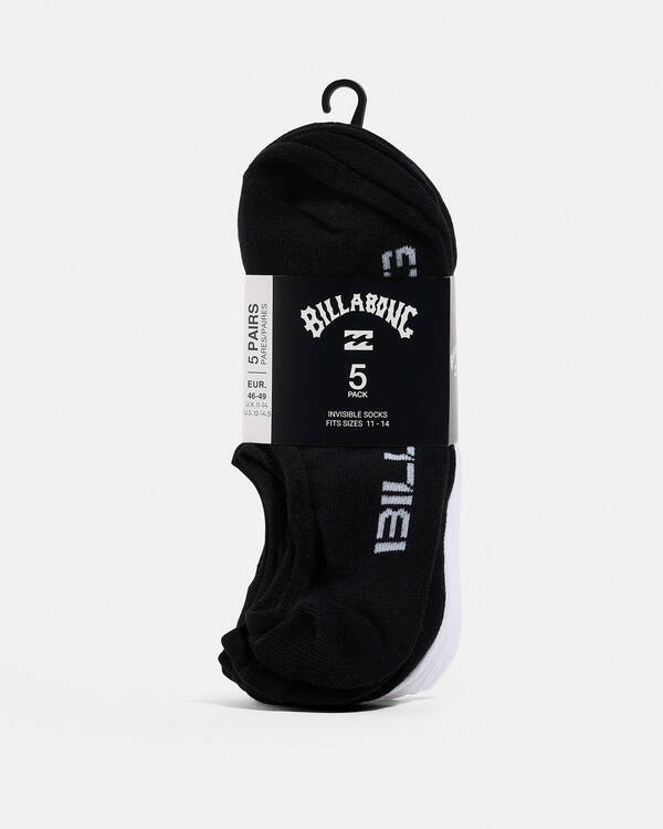 Billabong Invisible Socks 5 Pack for Mens