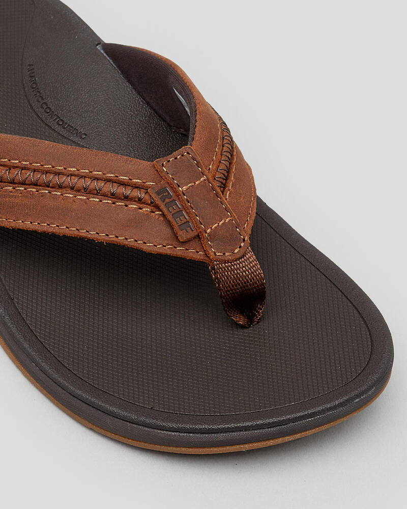 Reef Leather Ortho Coast Thongs for Mens