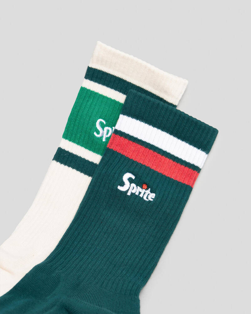 FOOT-IES Sprite 80s Logo Sneaker Socks 2 Pack for Mens