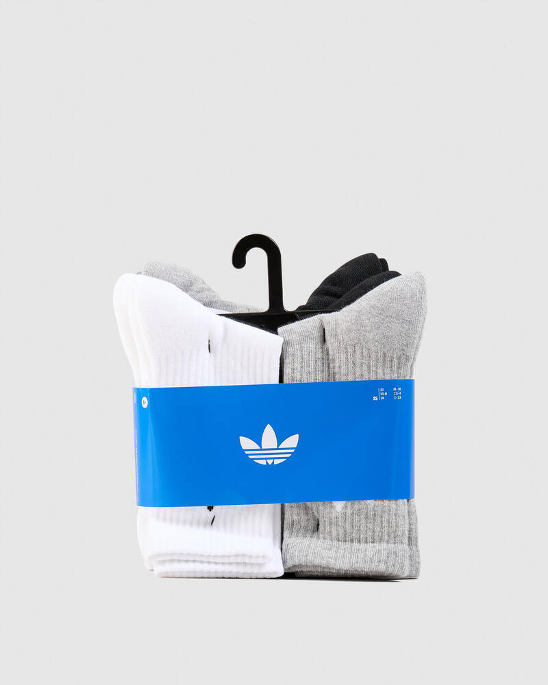 adidas Boys' Trefoil Crew Socks 6 Pack for Unisex