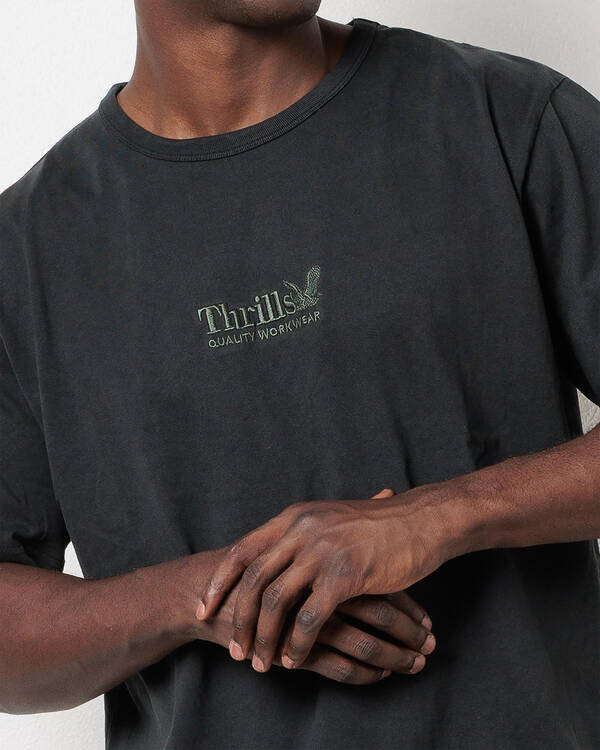 Thrills Workwear Embro Merch Fit T-Shirt for Mens
