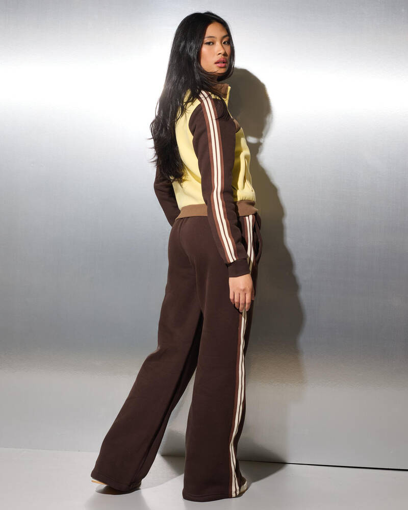 Rusty Toffee Wide Leg Track Pants for Womens