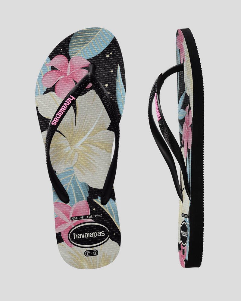 Havaianas Slim Floral Thongs for Womens