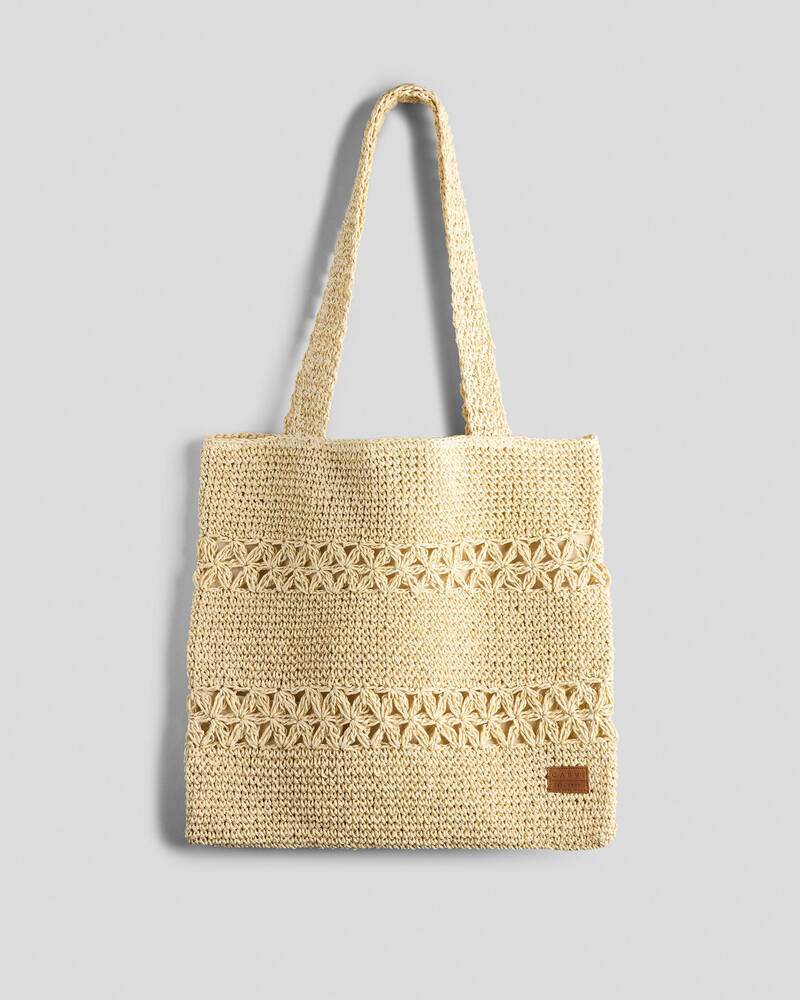 Carve Palm Cove Straw Beach Bag for Womens