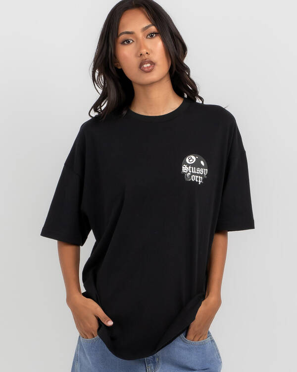 Stussy 8 Ball Corp Relaxed T-Shirt for Womens
