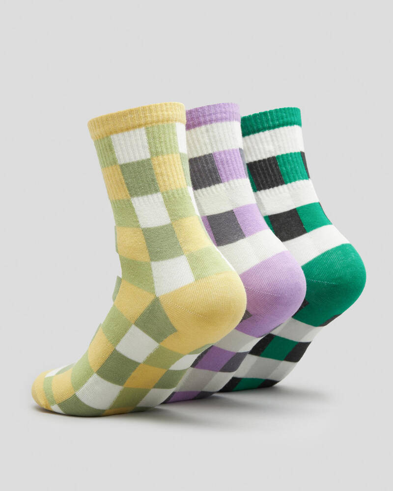 Stussy Womens Checked Sock Pack for Womens