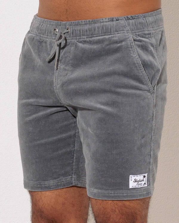 Skylark Shale Elastic Waist Shorts for Mens