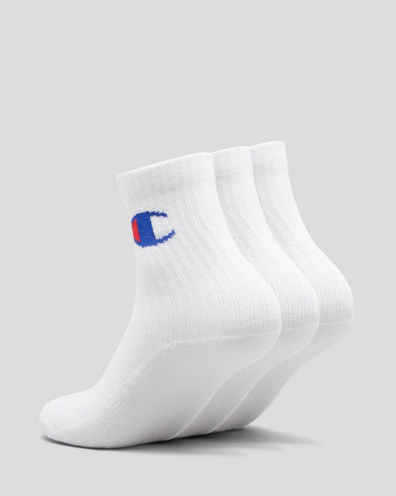 Champion Toddlers' Sport C Logo Crew Socks 3 Pack In White - Fast ...