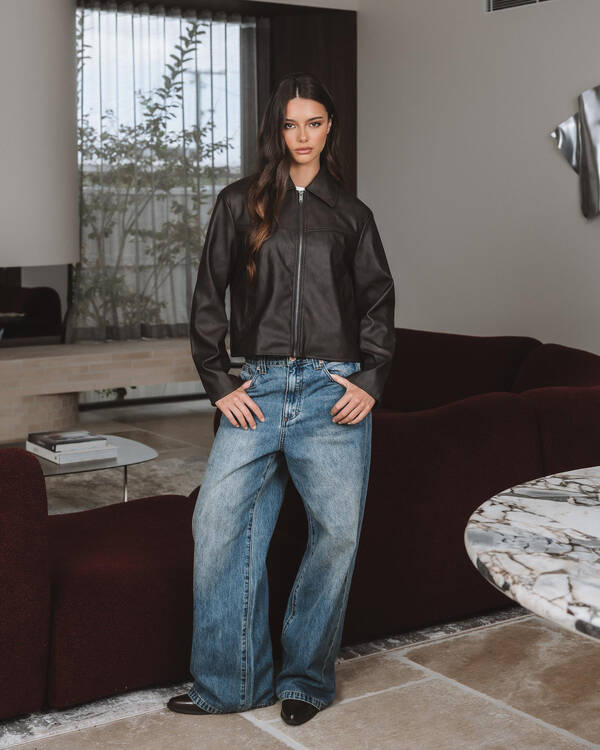 Ava And Ever Jinx Faux Leather Jacket for Womens
