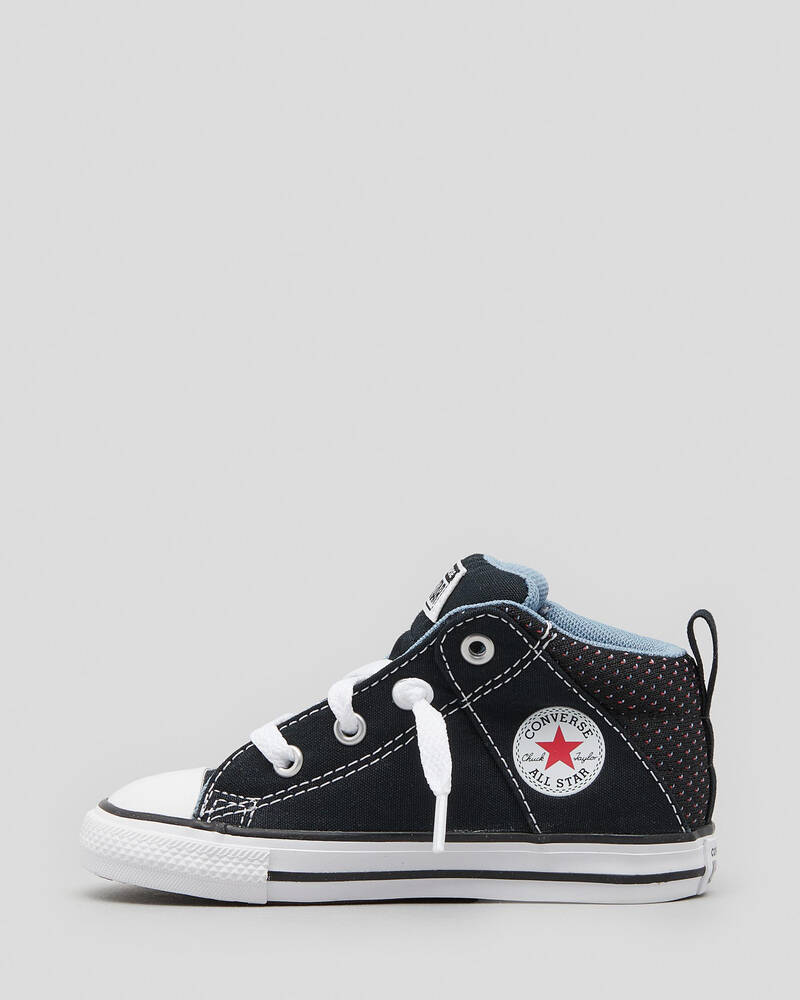 Shop Converse Toddlers' CTAS Axel Varsity HiTop Shoes In Black/indigo