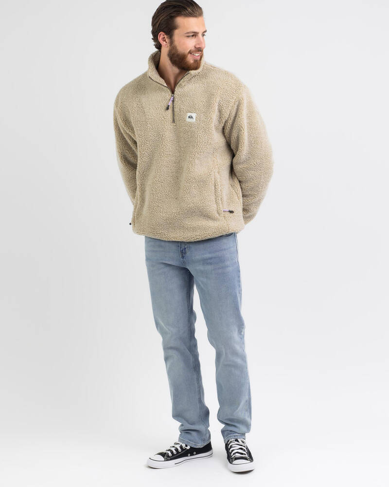 Quiksilver Bogong Gum Half Zip Fleece Sweatshirt for Mens