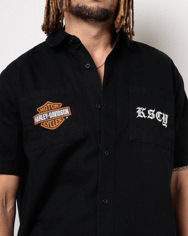 Kiss Chacey Harley-Davidson Customs Short Sleeve Shirt for Mens