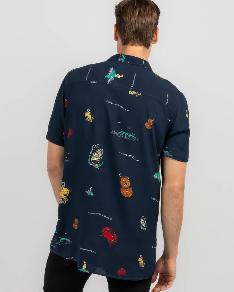 Salty Life Nautical Short Sleeve Shirt for Mens