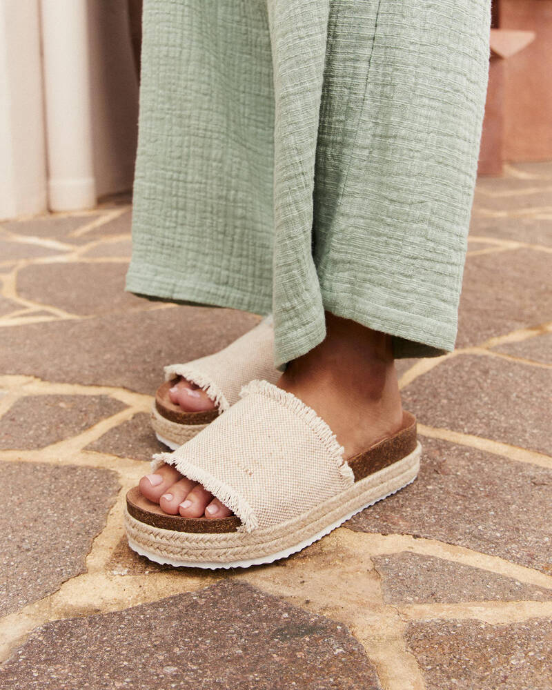 Ava And Ever Greece Flatform Shoes In Natural Fast Shipping & Easy