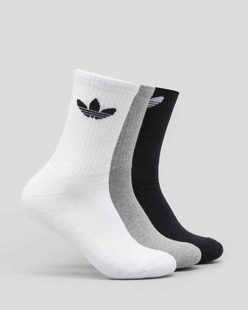 adidas Boys' Cushioned Trefoil Crew Socks 3 Pack for Mens