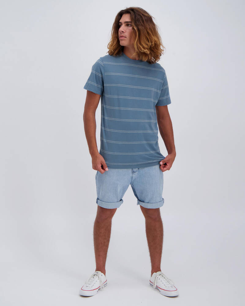 Rip Curl Plain Stripe T-Shirt for Mens