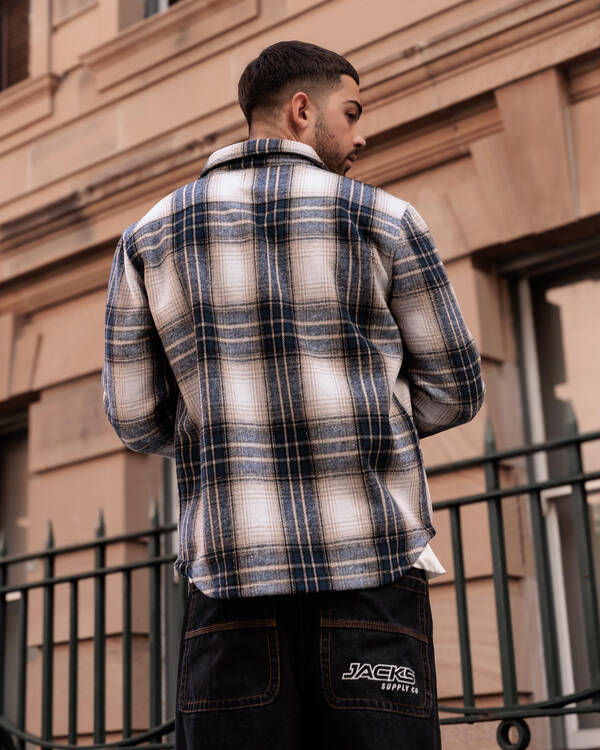 Jacks Ground Long Sleeve Flannel Shirt for Mens