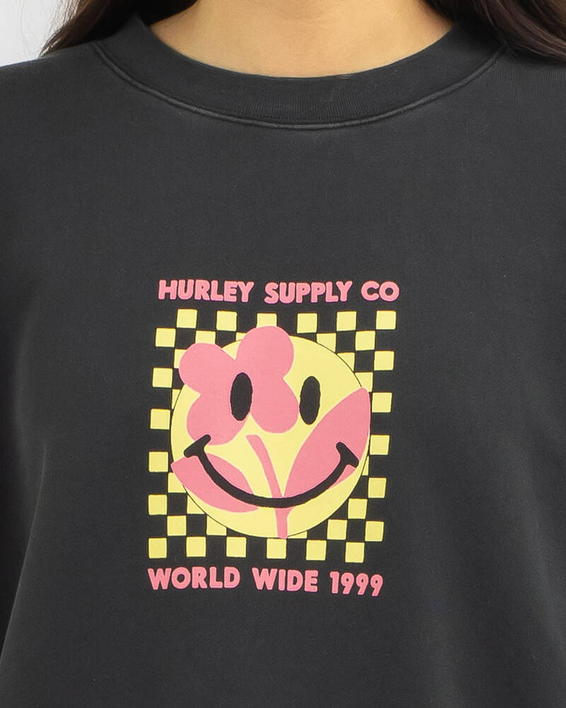 Hurley World Wide Crewneck Sweatshirt for Womens