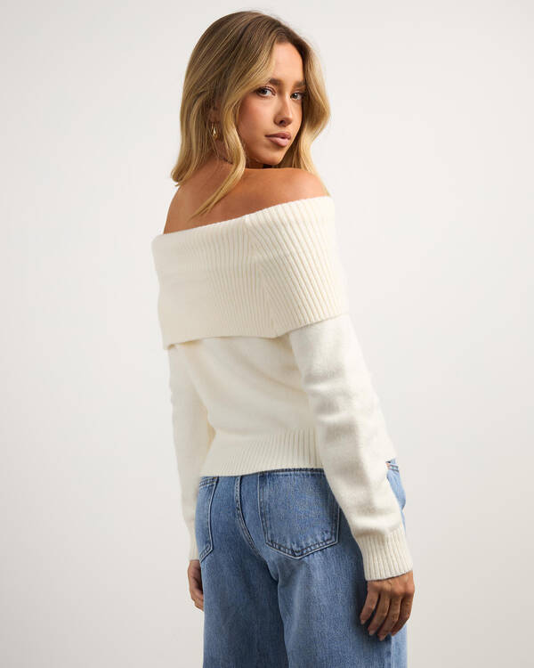 Mooloola Toni Off Shoulder Knit Top for Womens