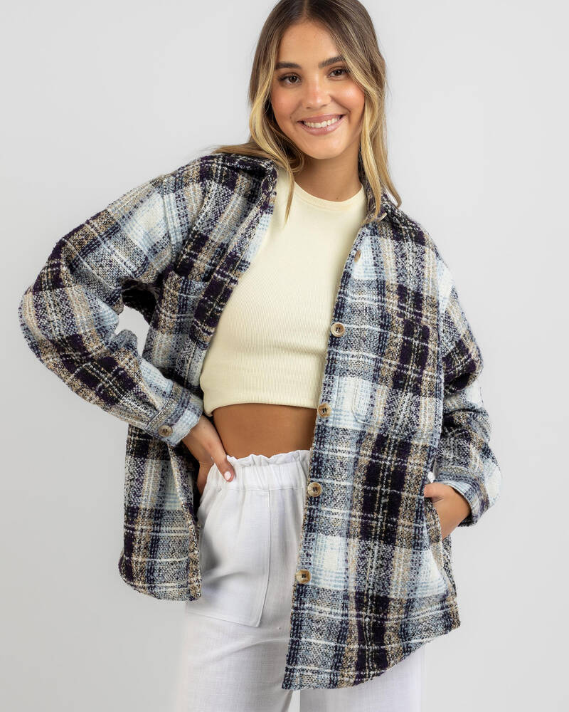 Rhythm Sonnie Check Shacket for Womens