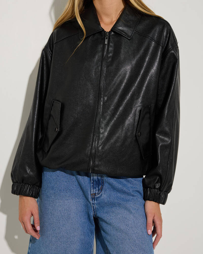 Mooloola Hudson Faux Leather Jacket for Womens