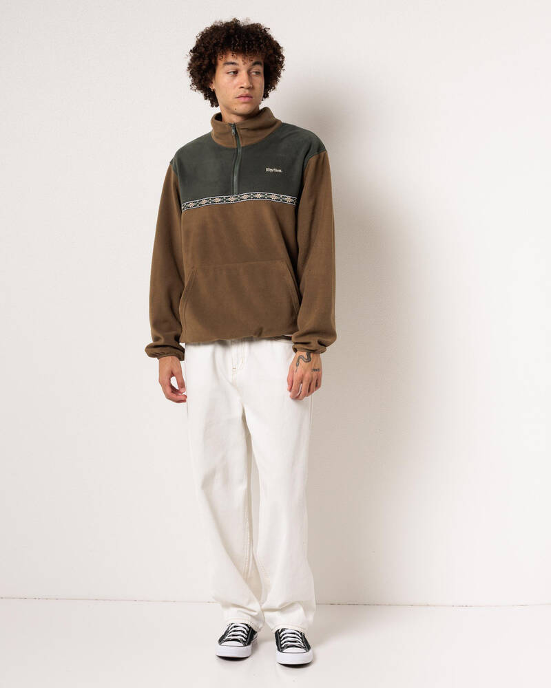 Rhythm Alder Half Zip Pull Over for Mens