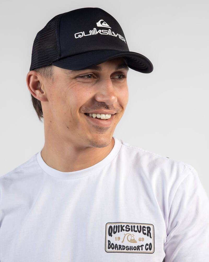 Black Quiksilver - Trucker Cap - Beach States Easy Returns City FREE* & United In Omnistack Shipping