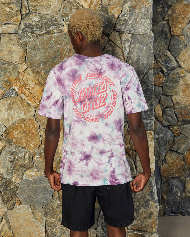 Santa Cruz Ringed Dot Mono Tie Dye T-Shirt for Mens