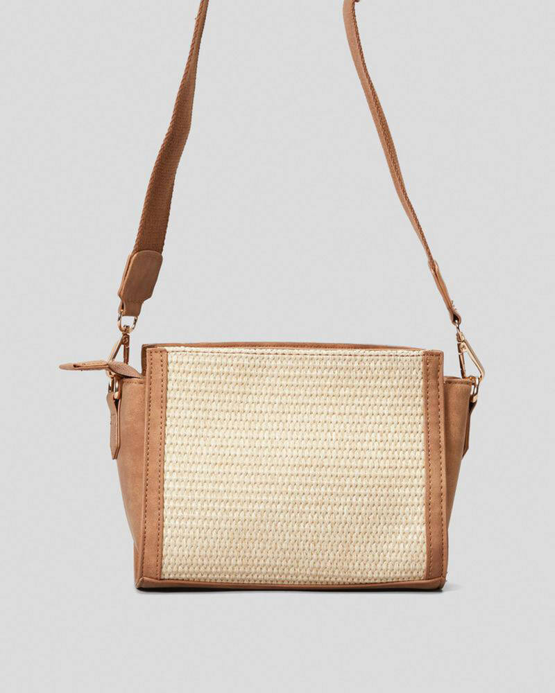 Mooloola Piera Straw Crossbody Bag for Womens