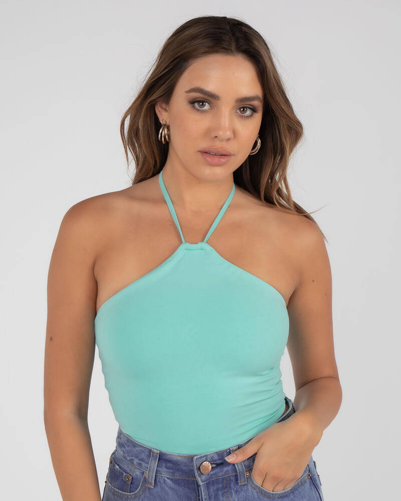 Ava And Ever In The Crowd Halter Top for Womens