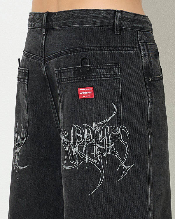 Worship Supplies Spinal Dozer Jean Shorts for Mens