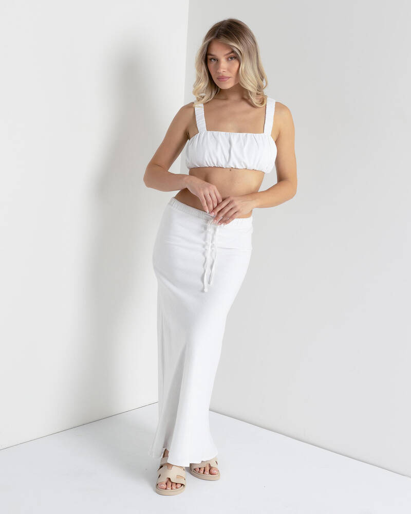 Mooloola Aria Hawaii Ruched Crop Top for Womens