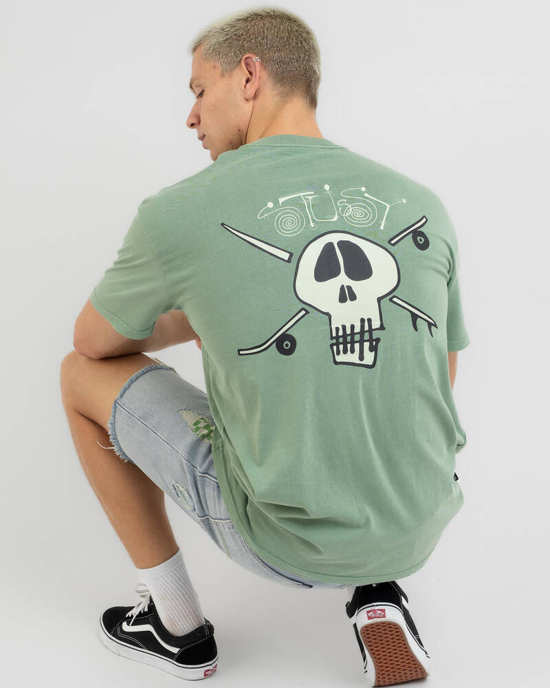 Stussy Surf Skate Skull 50/50 T-Shirt for Mens