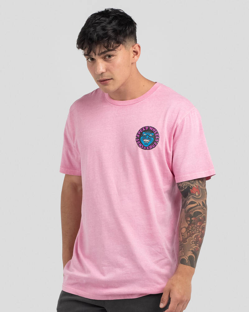 Santa Cruz Speed Wheels Faces T-Shirt for Mens